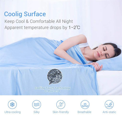 Cooling Blanket Cooling Fiber Absorb Heat Washable Cover Over Blankets Summer